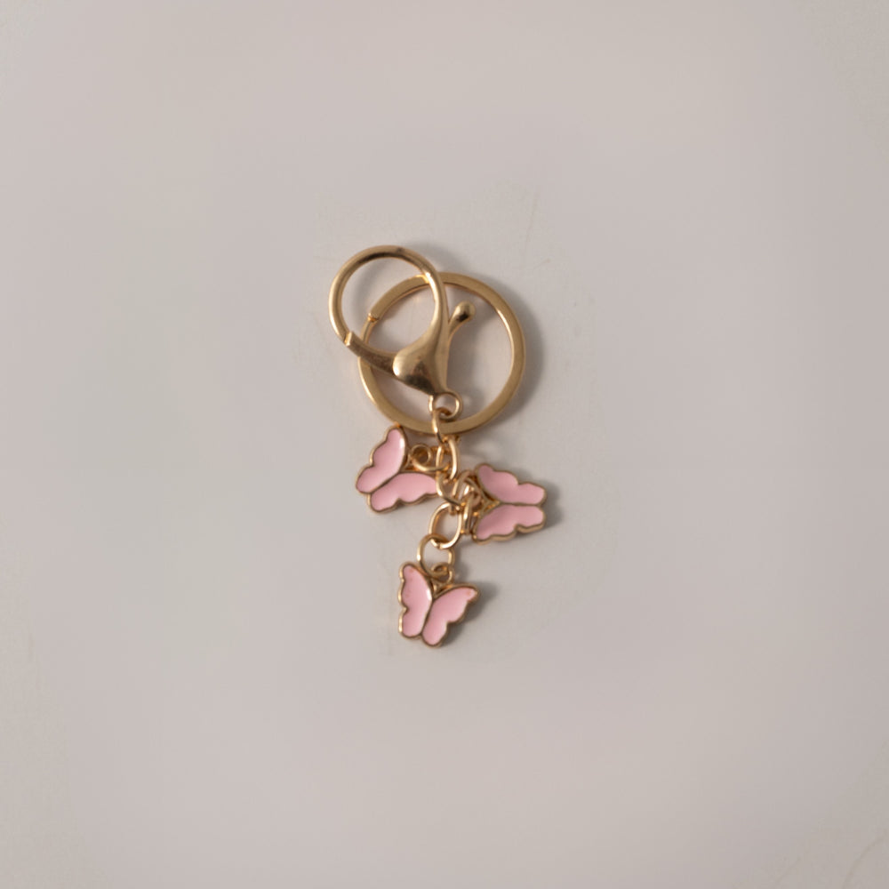 Keychain Enamel Butterfly - PINK